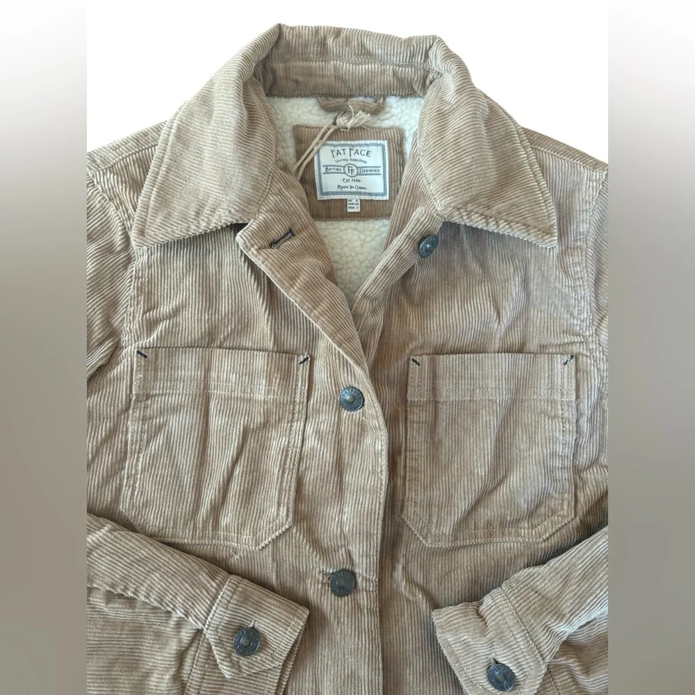NWT FatFace Corduroy Jacket w/ Sherpa Lining - Picture 4 of 10